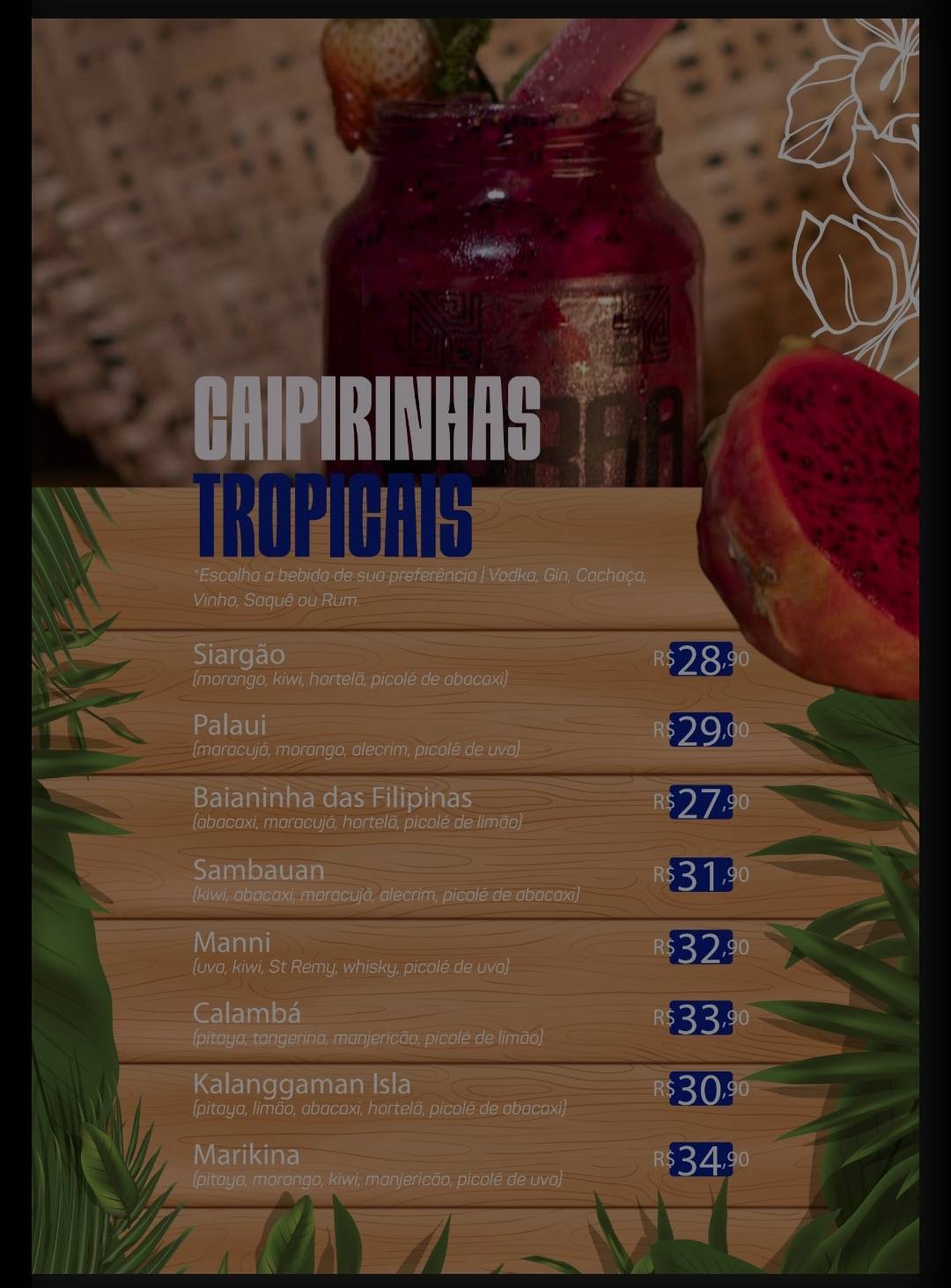 Boraa Bar Jaraguá do Sul cardápio