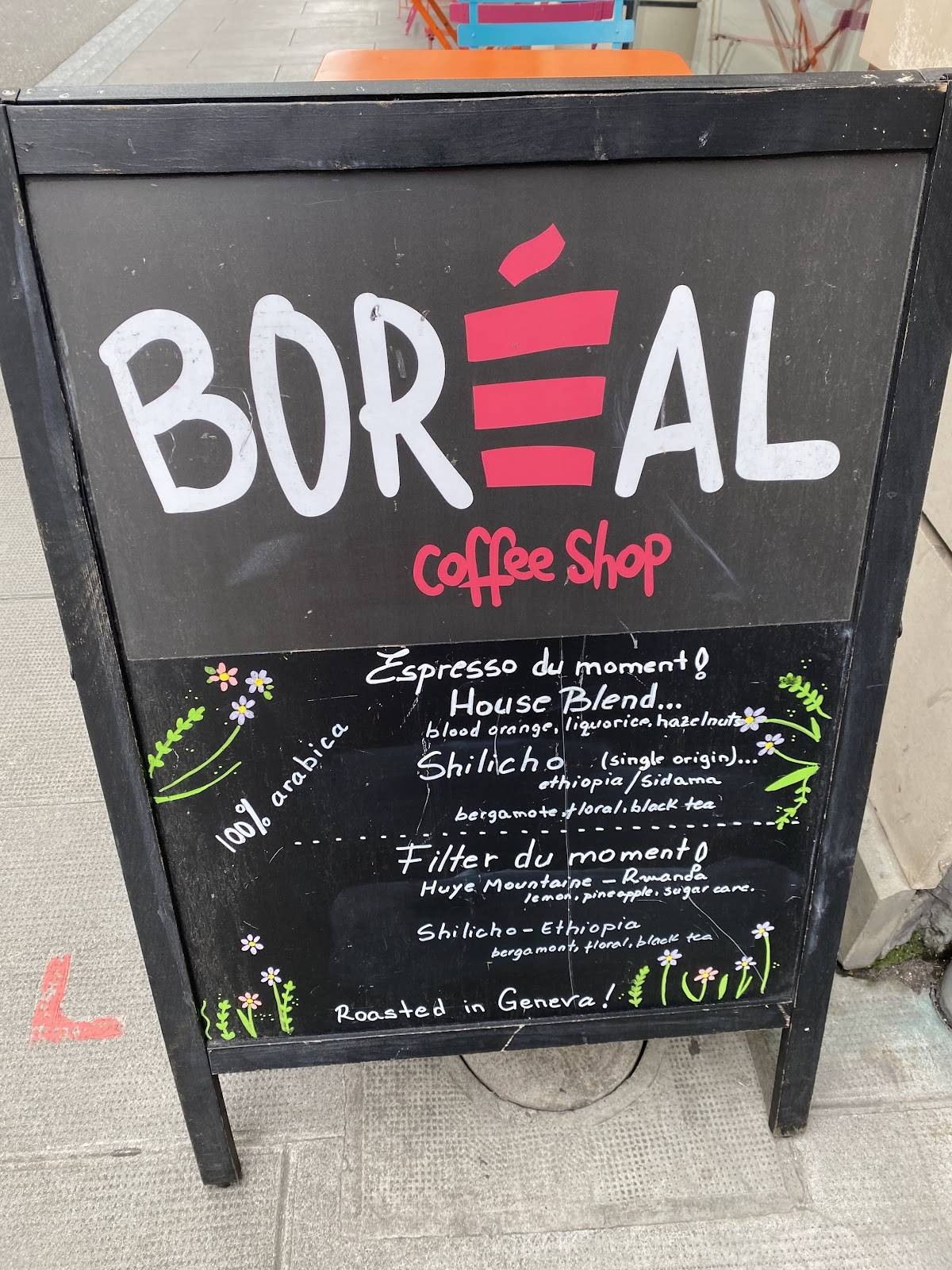 Menu de Boréal Coffee Shop