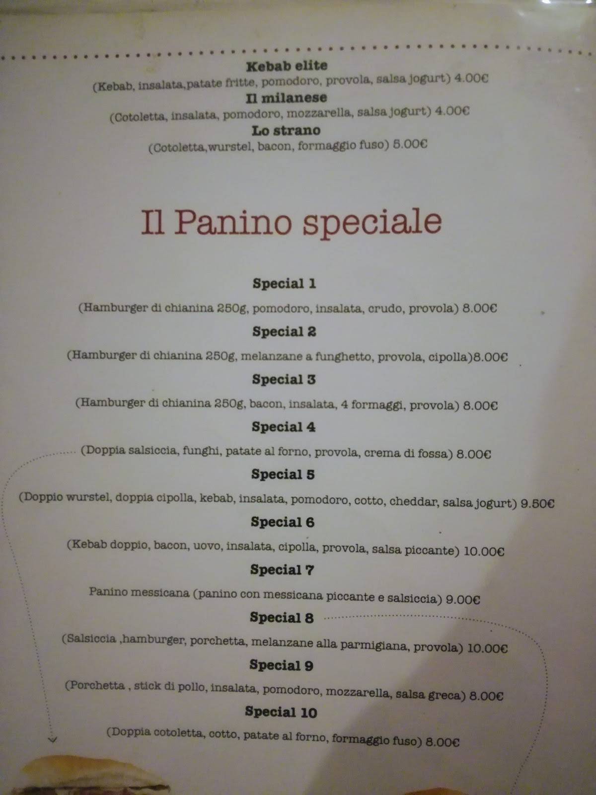 Menu di Borrachera Cantina 