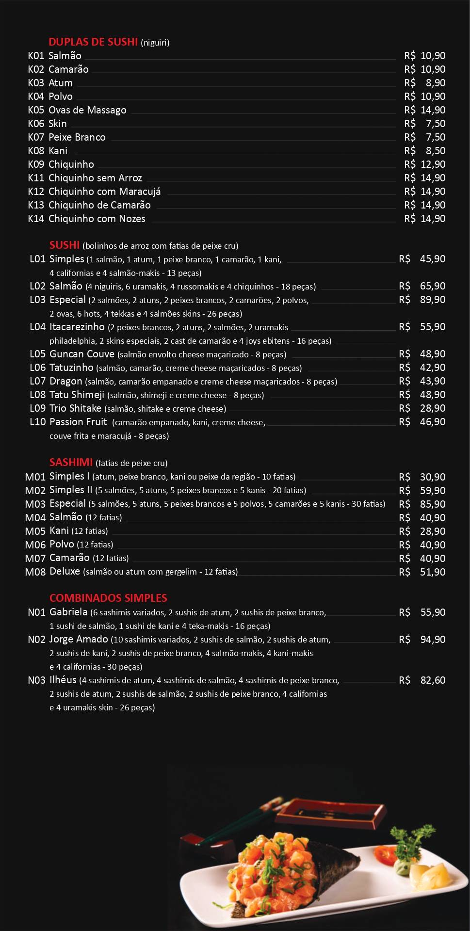 Boteco Sushi - Restaurante e Delivery cardápio
