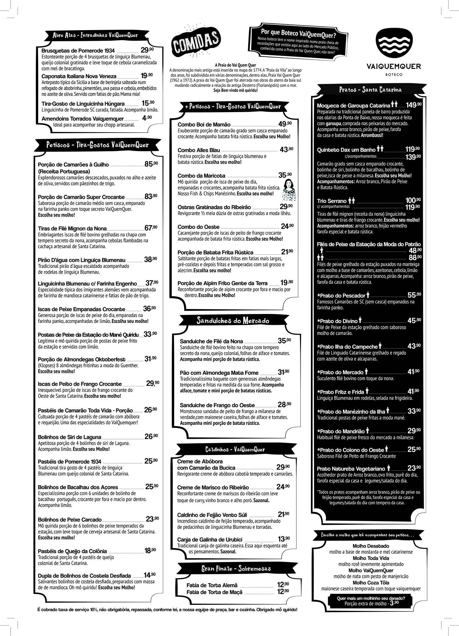 Boteco VaiQuemQuer cardápio