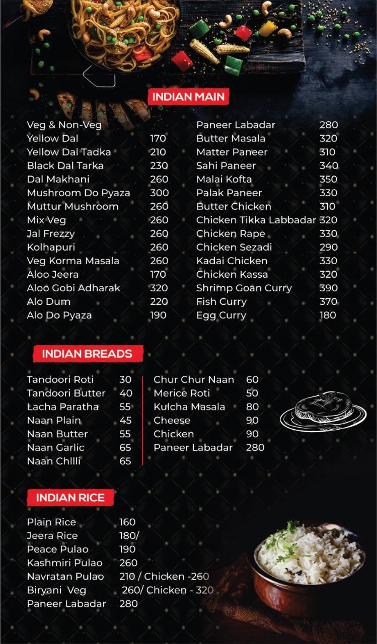 Bottoms Up Restropub in Planet Mall, Siliguri menu
