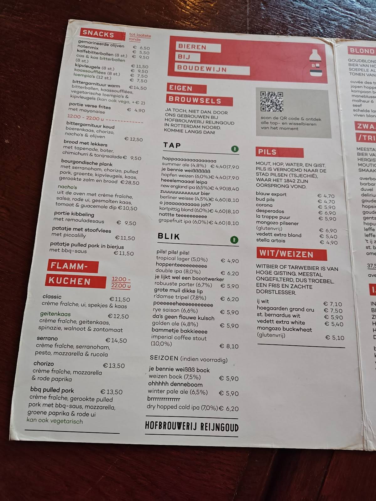 Menu de Boudewijn