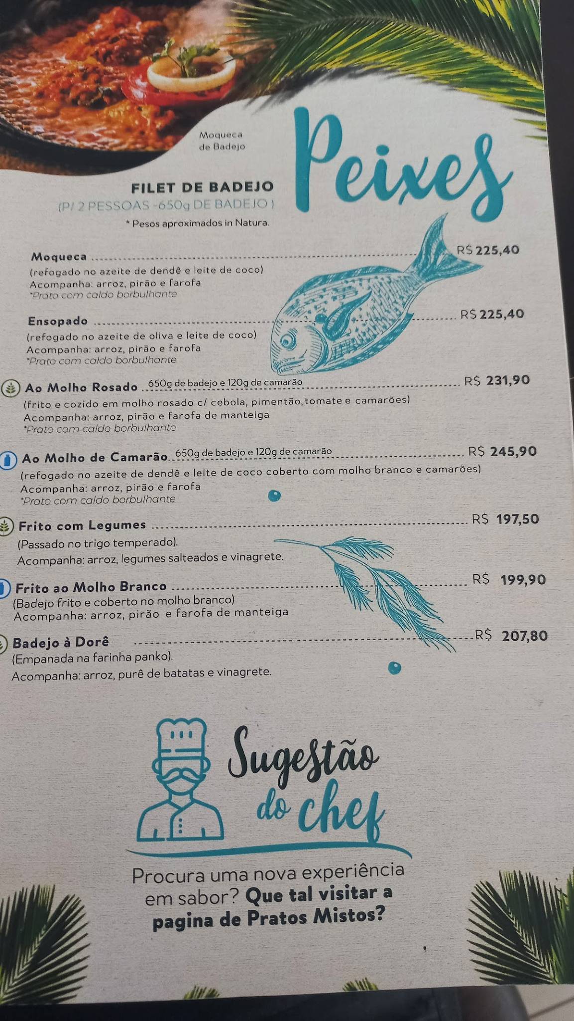 Restaurante Ki-Mukeka cardápio