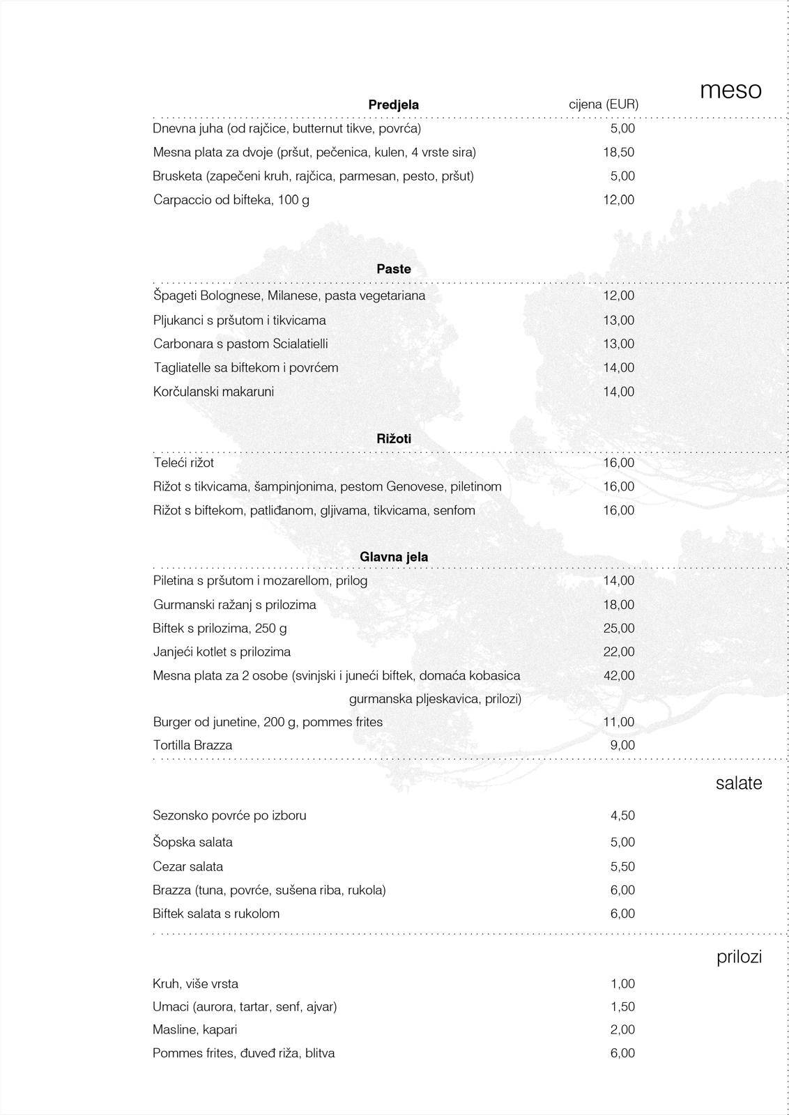 Menu di Brazza Bistro 