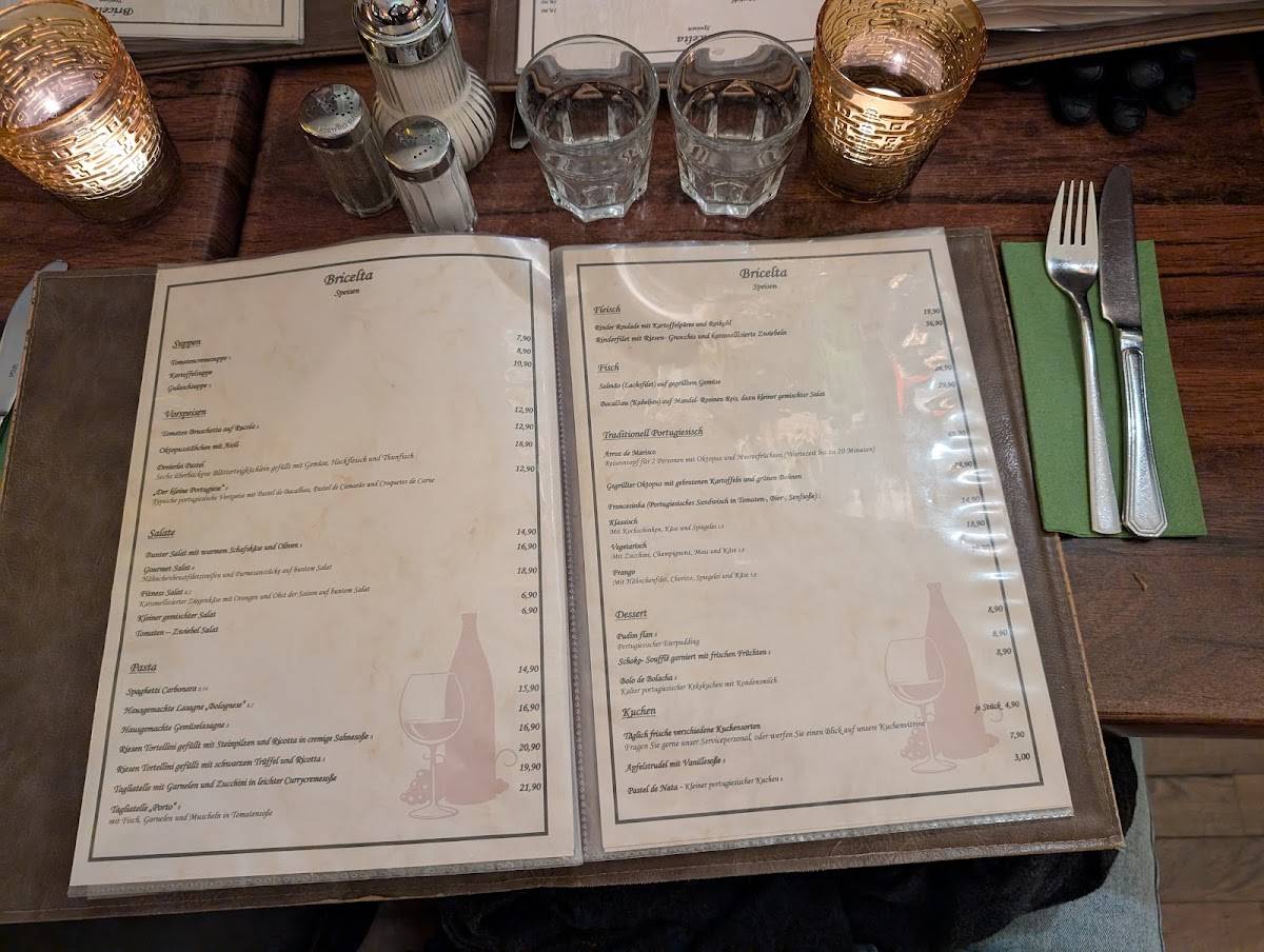 Speisekarte von Bricelta restaurant, München