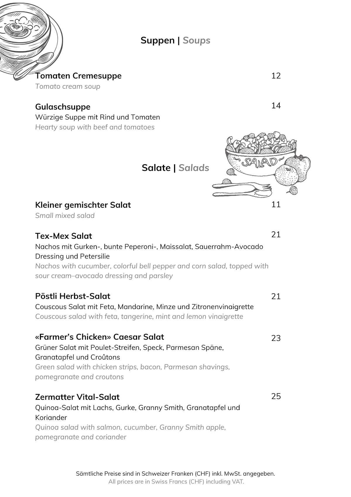 Menu di Brown Cow Pub 