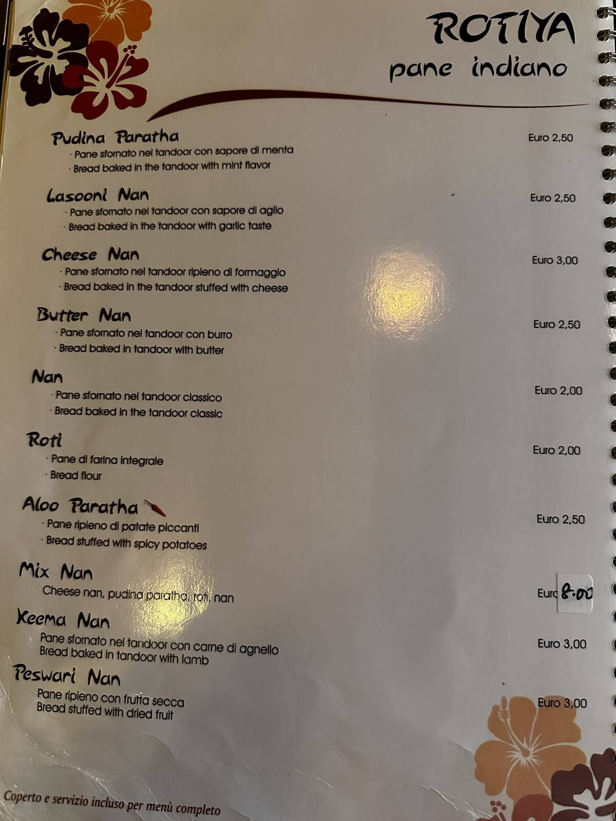 Menu di Ristorante Indiano Buddha 