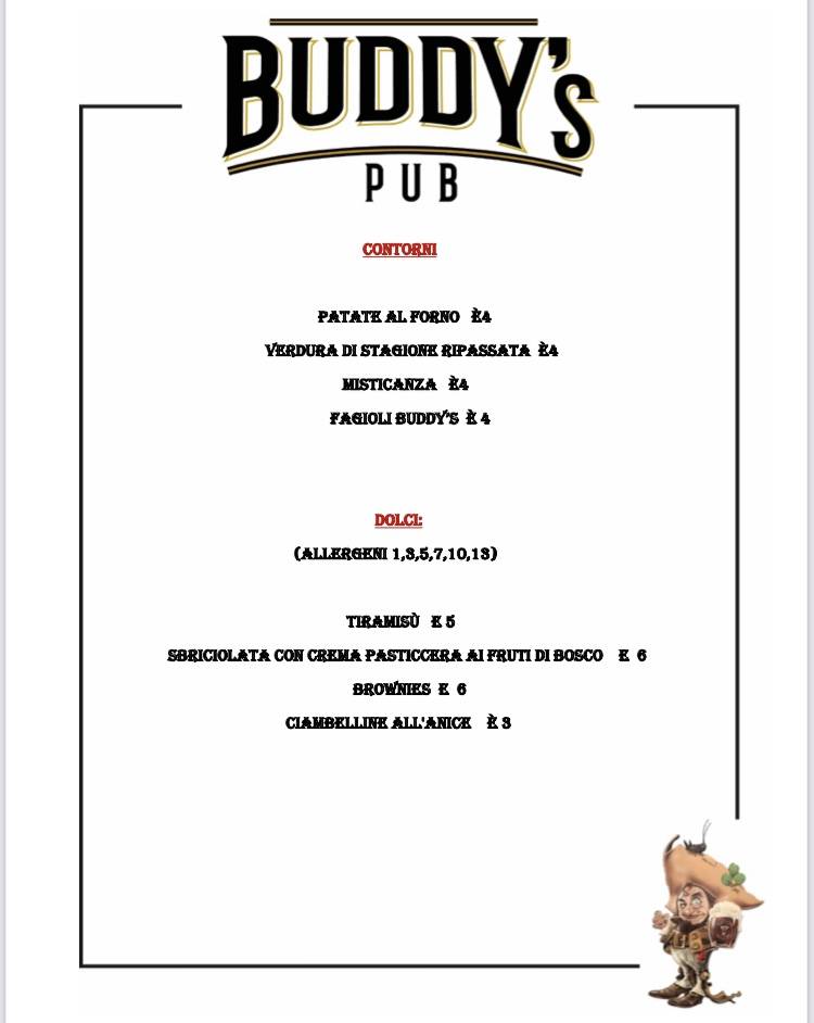 Menu di Buddy's 