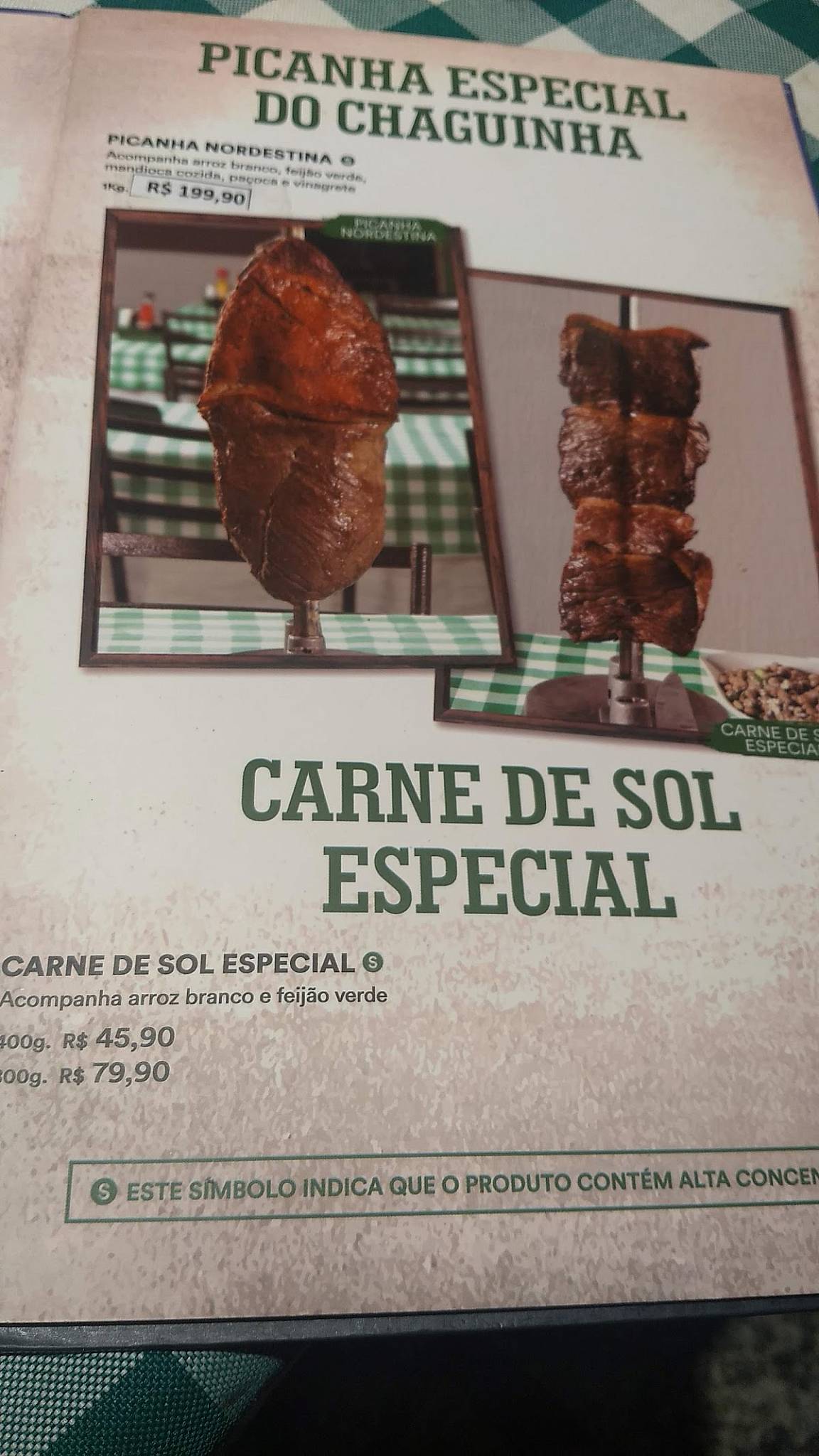 Buteko do Chaguinha cardápio