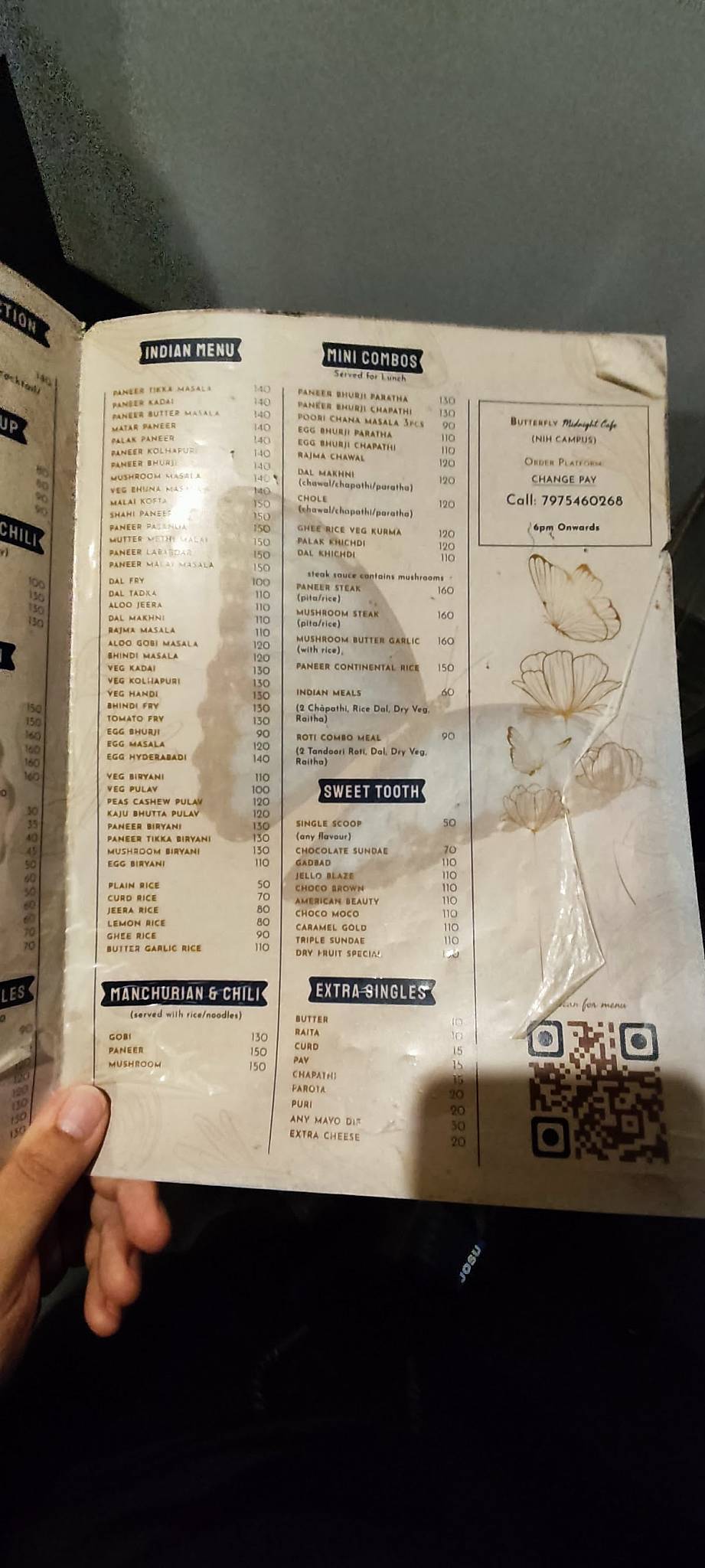 Butterfly Cafe menu
