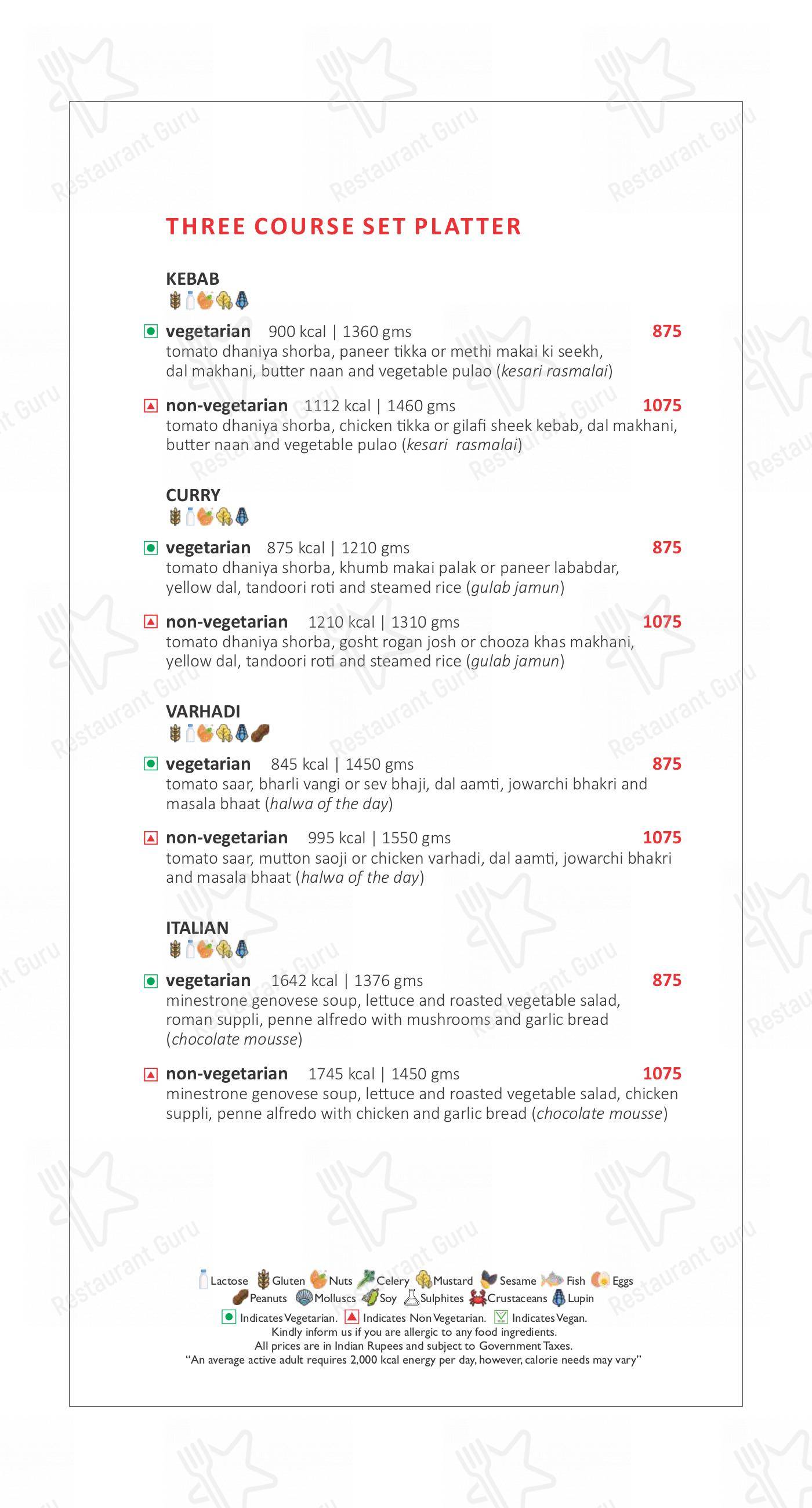 Menu bar for the Buzz restaurant