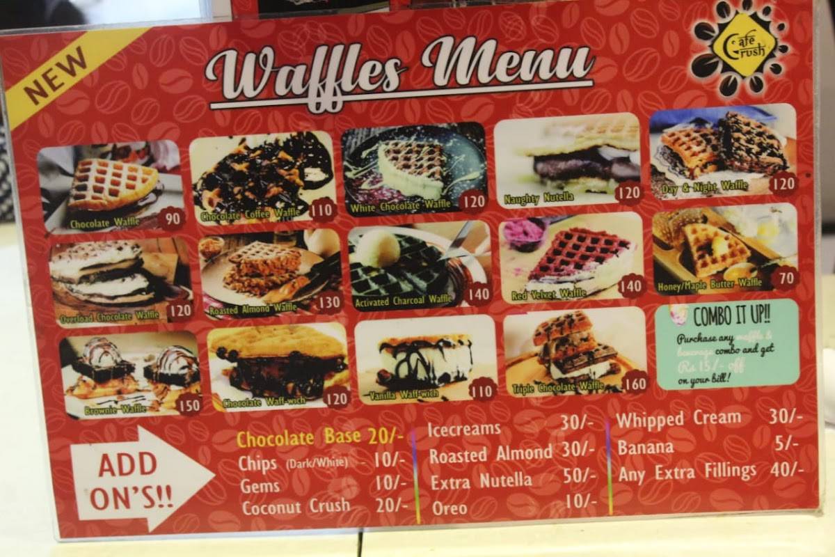 CAFE CRUNCH menu