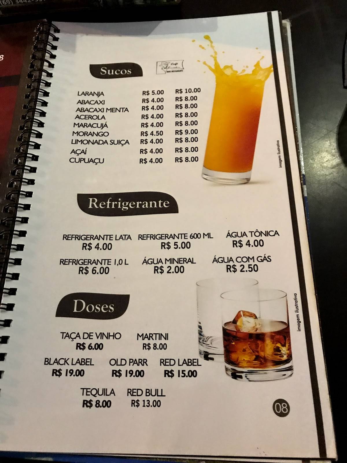 CAFÉ FERNANDO PESSOA cardápio