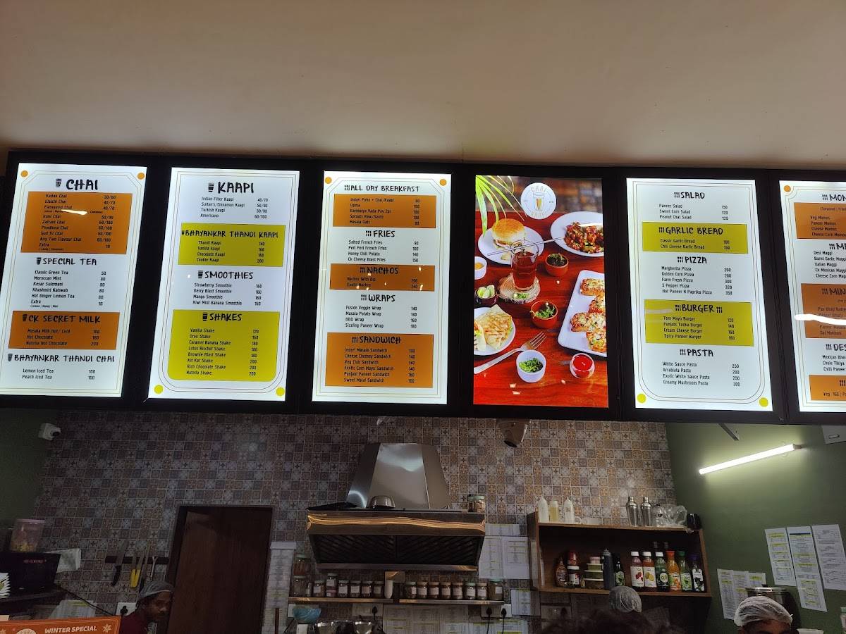 CHAI KAAPI AVADH menu