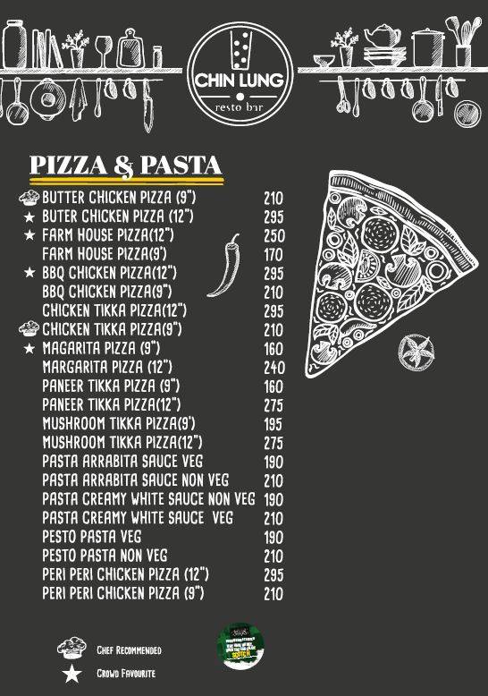 CHIN LUNG RESTO-BAR, KORAMANGALA menu