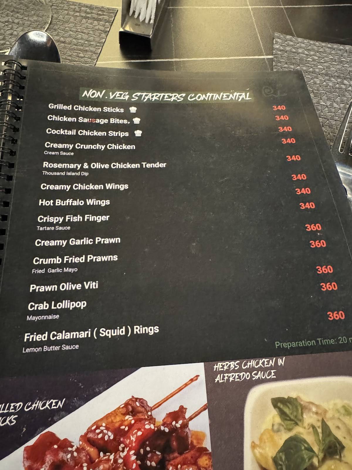 CIBO Fine Dining -Madurai menu