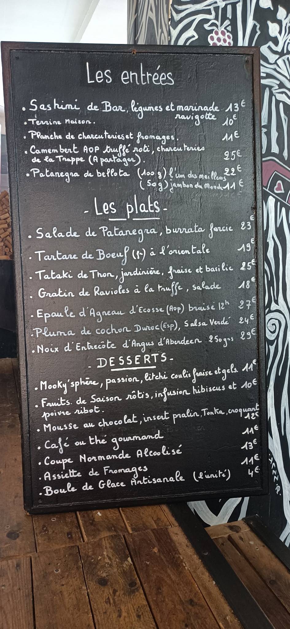 Menu de Mookys