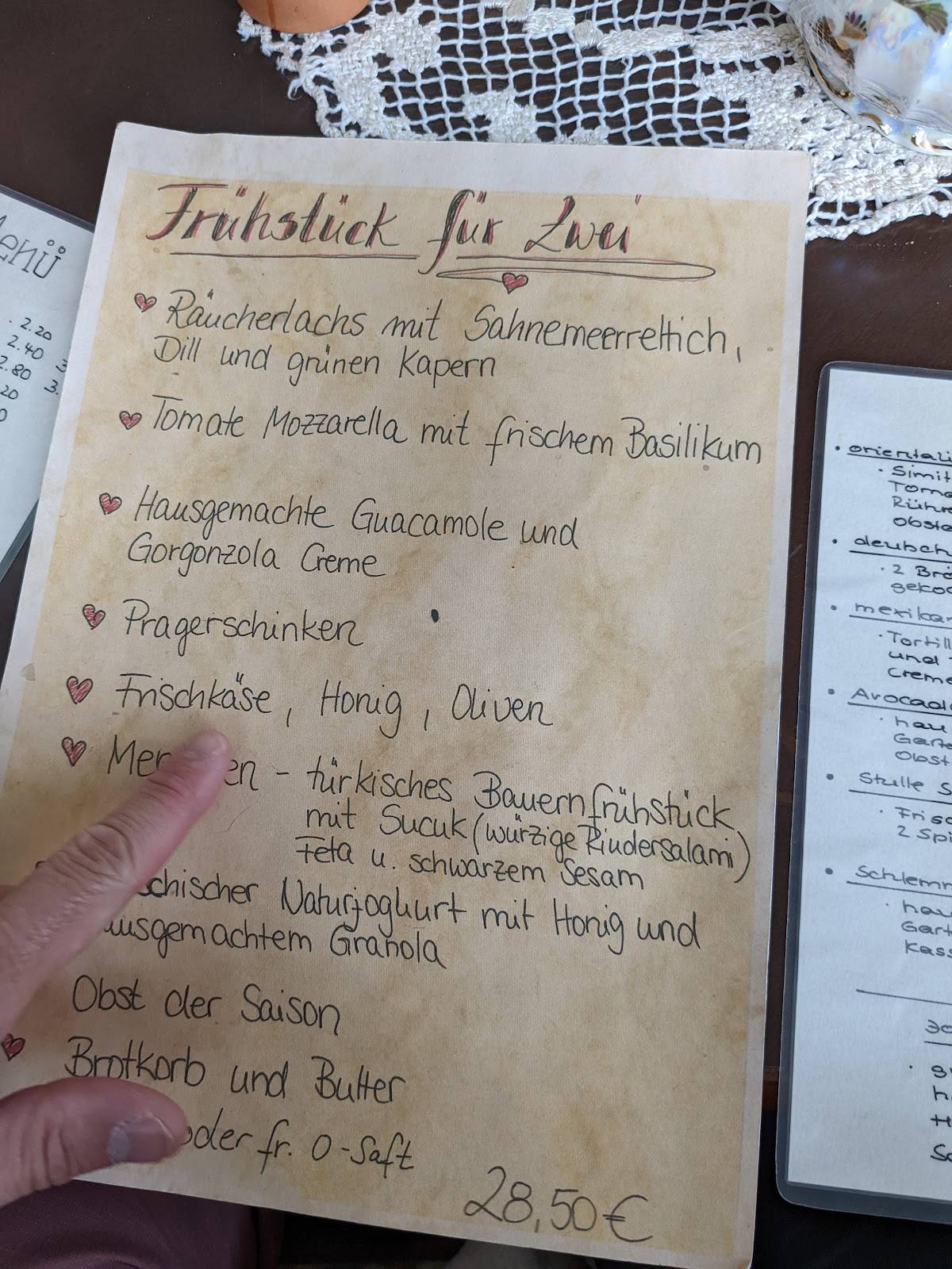 Speisekarte von caf 21 in wildau cafe wildau