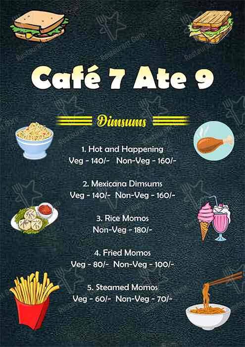Cafe 7 ATE 9 menu