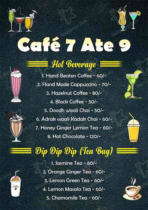 Cafe 7 ATE 9 menu