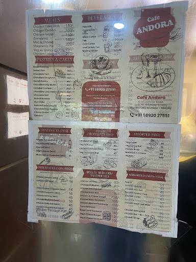 Café Andora menu