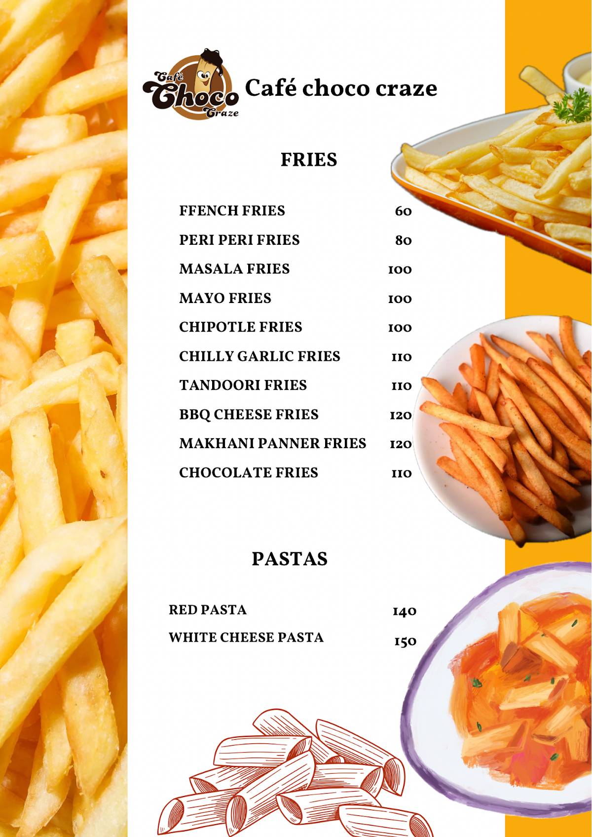 कैफे चोको क्रेझ गडहिंग्लज menu
