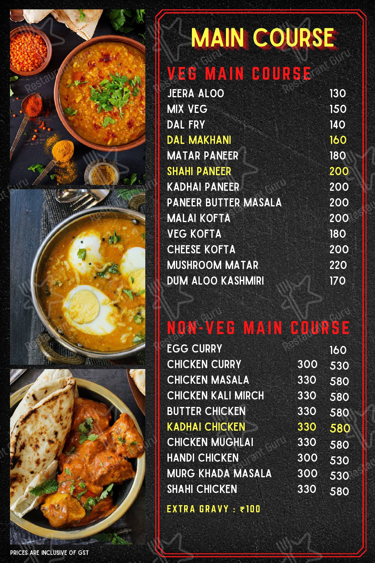 Cafe On the Rocks Pithoragarh menu
