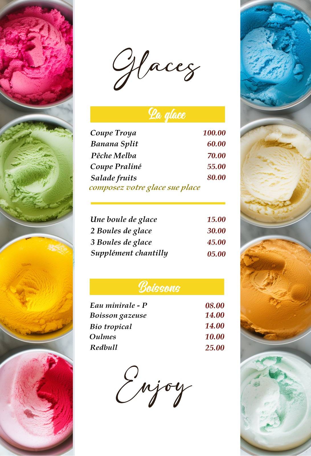 Menu de Café Snack Troya Castillejos