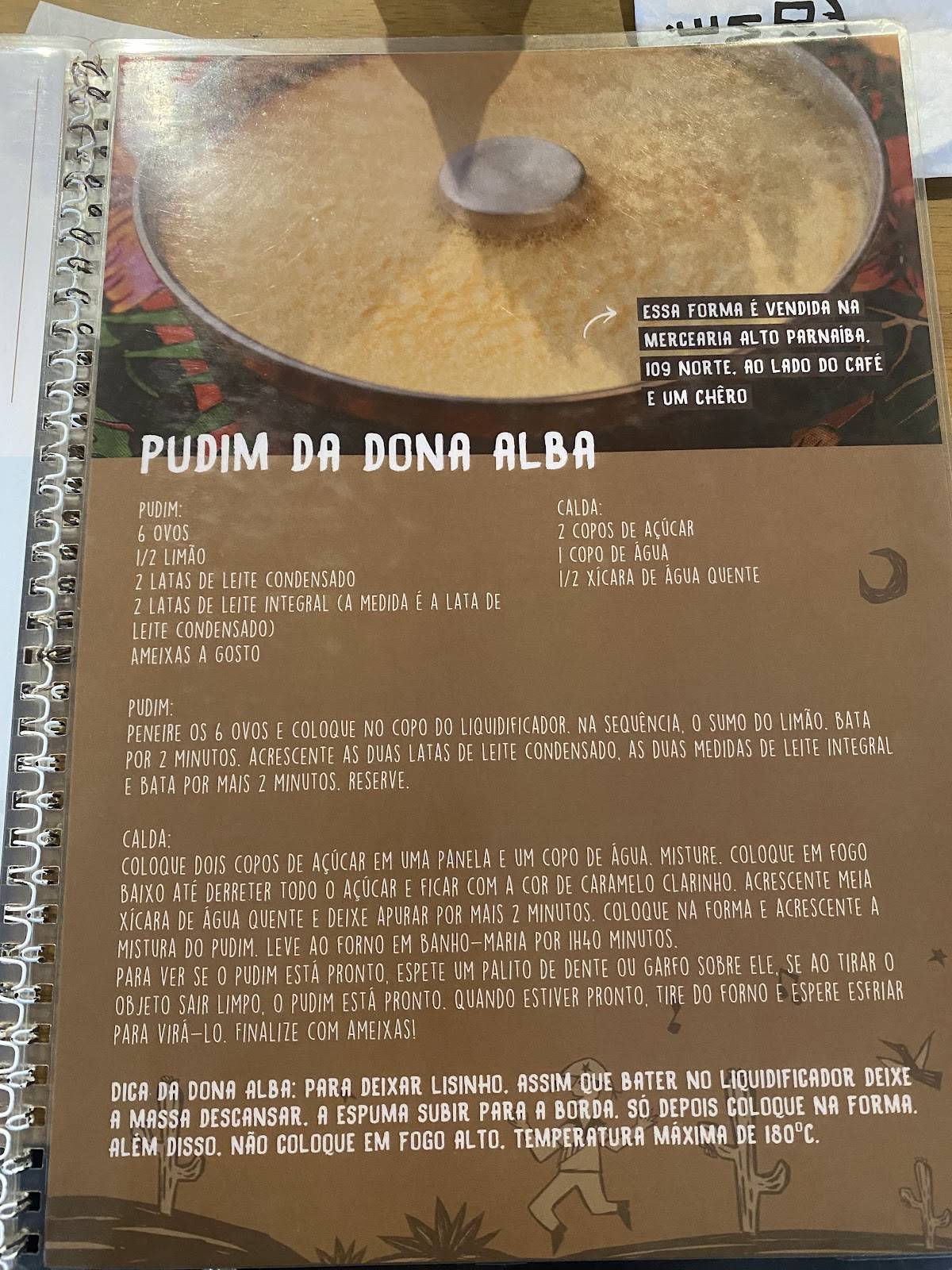 Café e um Chêro cardápio