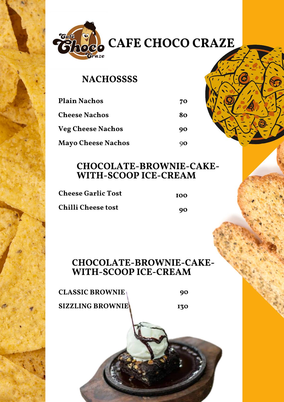 कैफे चोको क्रेझ गडहिंग्लज menu