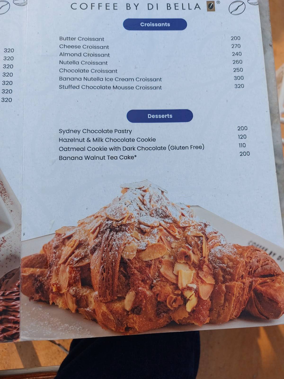 Coffee By Di Bella Carter Road menu