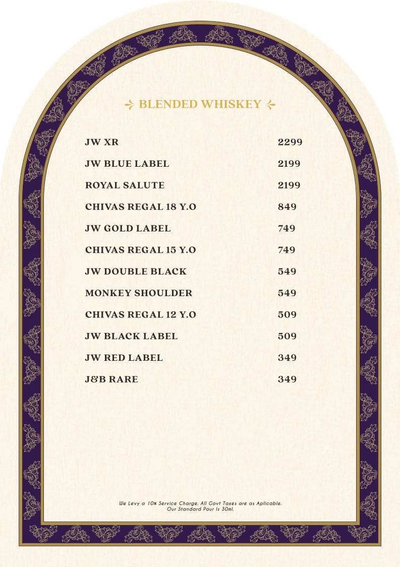 Cafe De Flora menu