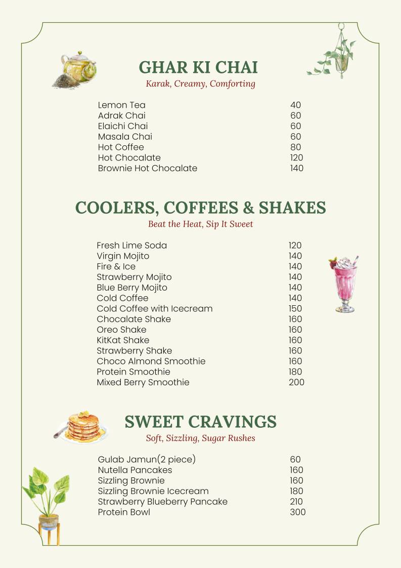Dhara Cafe & Restaurant menu