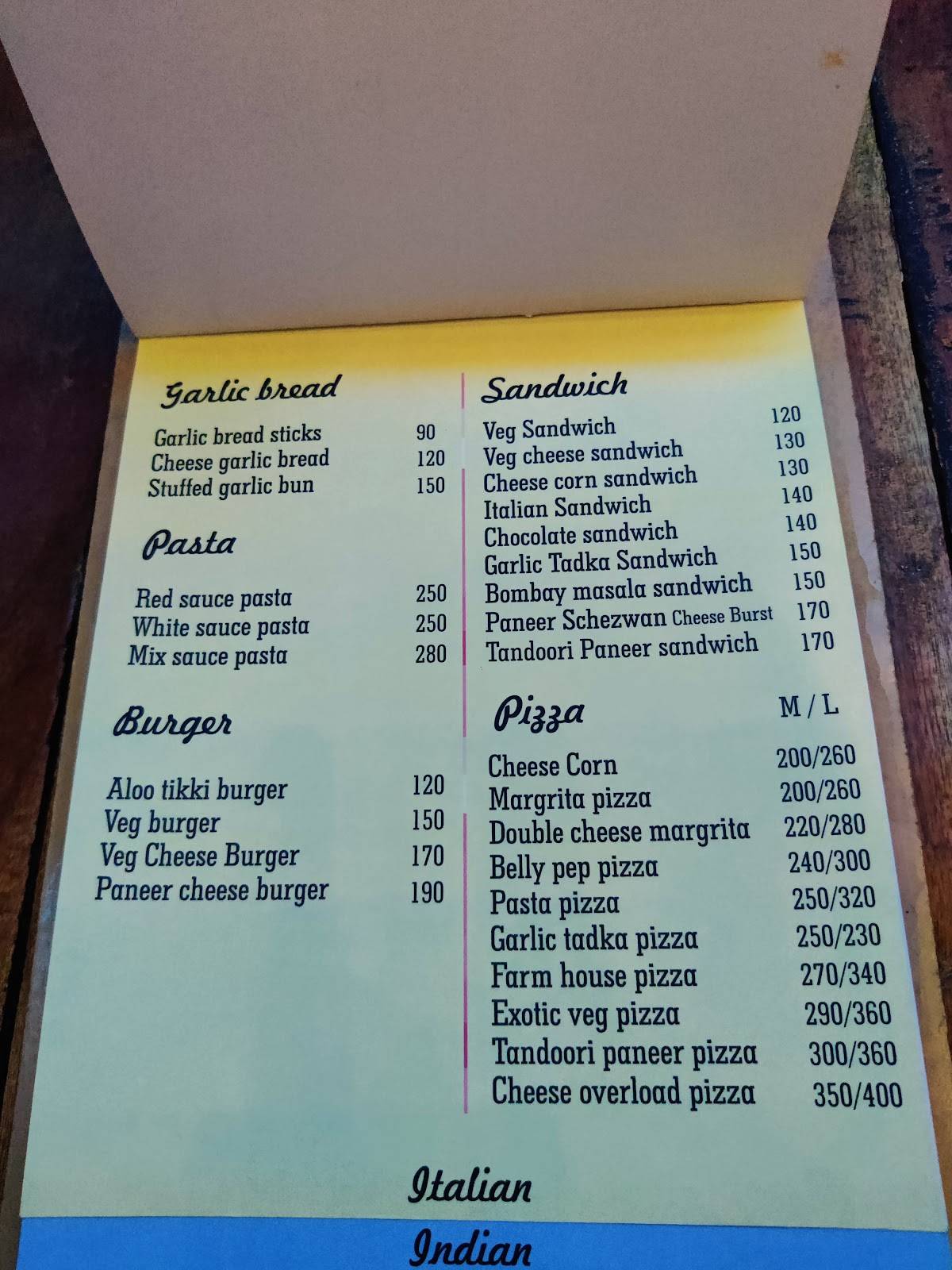 Hermano's cafe menu