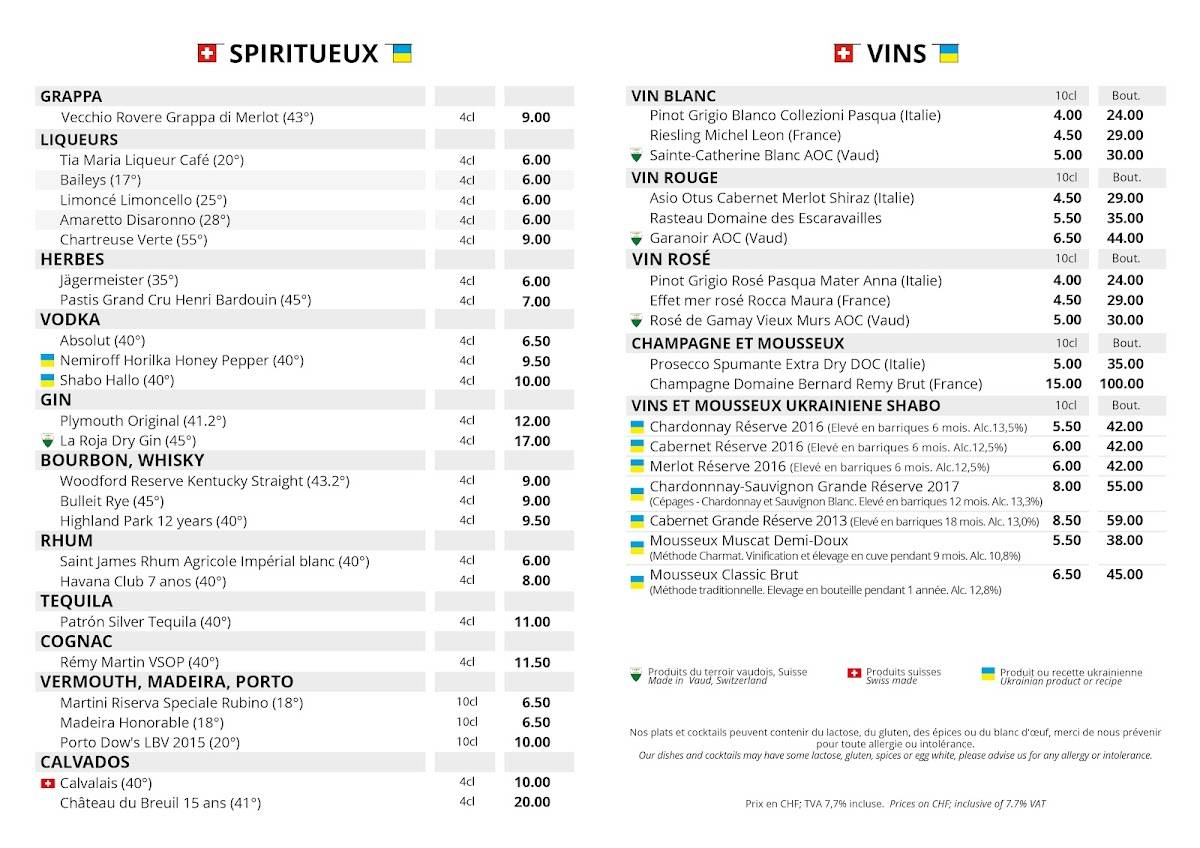 Menu di Le Sémaphore 