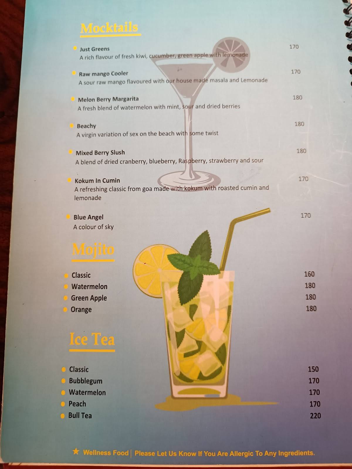 MG Cafe aka Cafe Mola Ganji menu