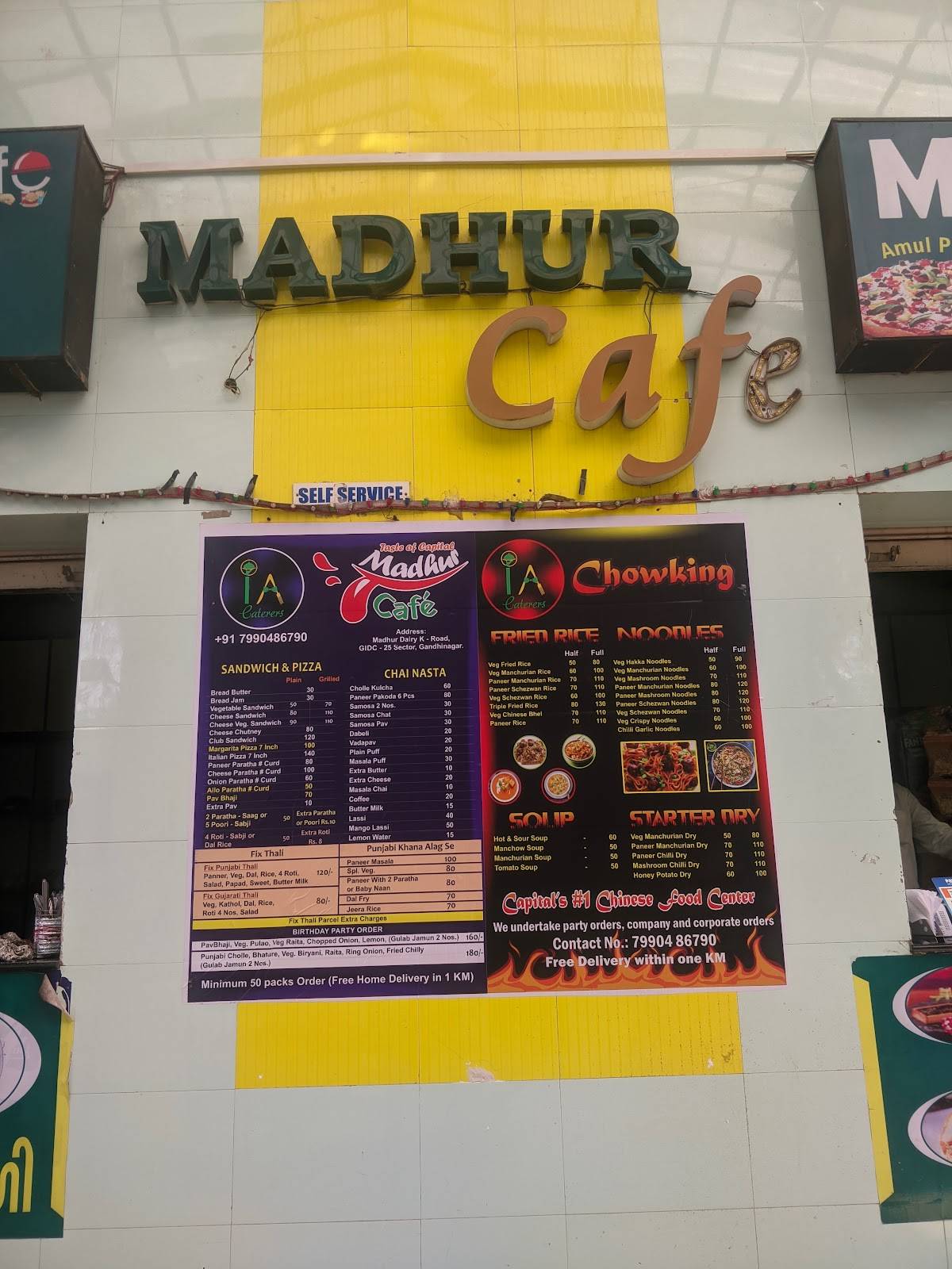 Madhur Cafe menu