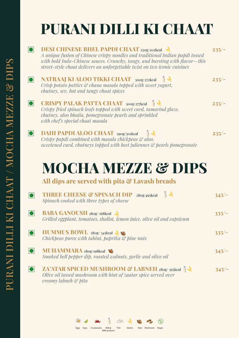 Mocha Cafe & Bar menu