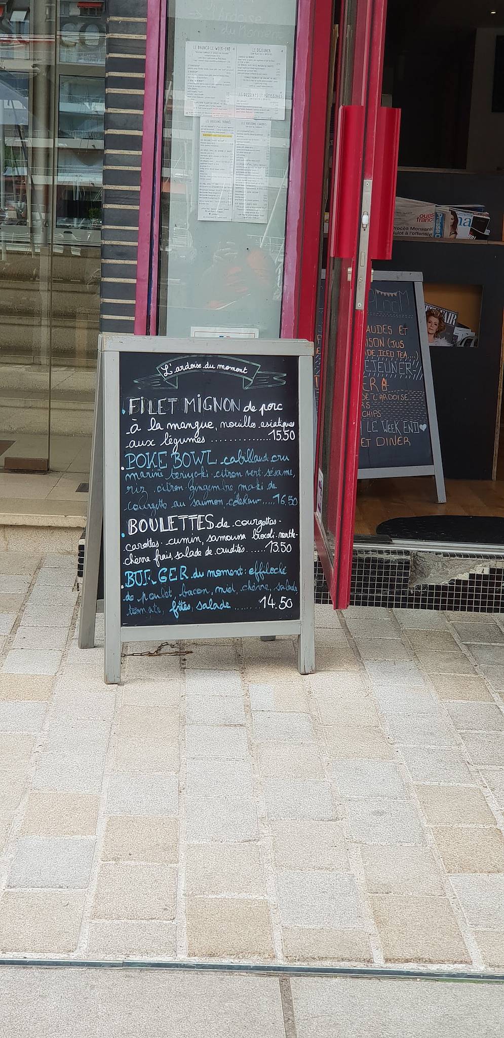 Menu au Café Ploom, Le Pouliguen