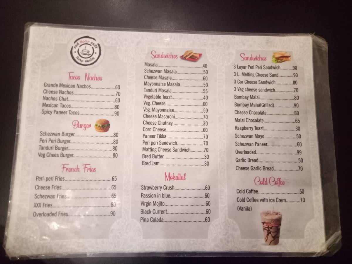 Red Door Cafe menu