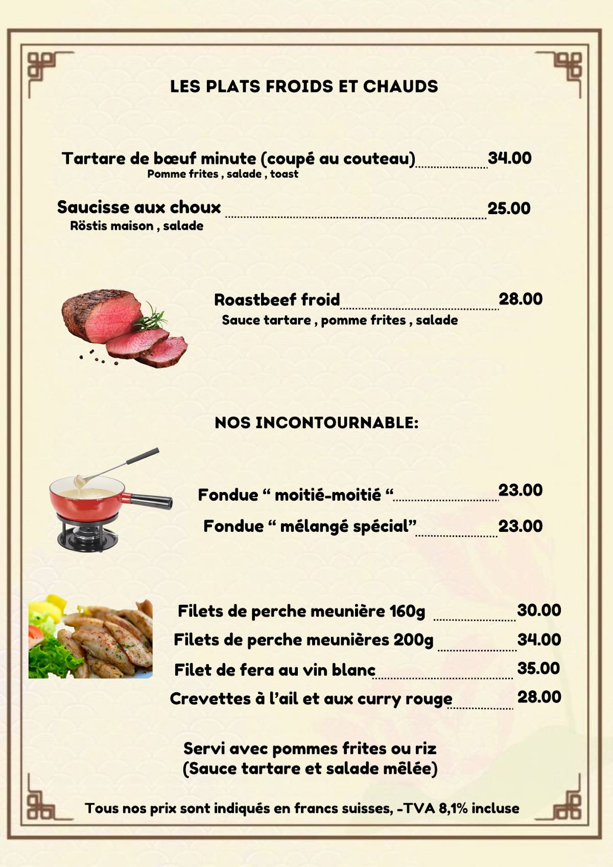 Menu di Café Restaurant La Rotonde 