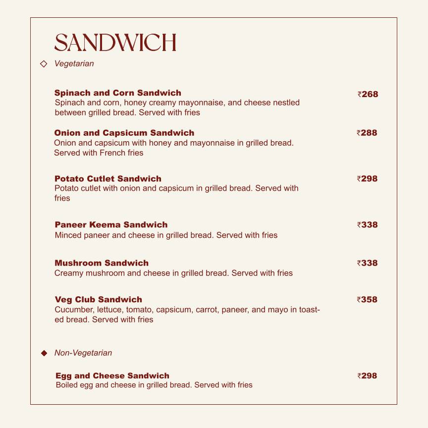 Roastery Coffee House C Scheme menu