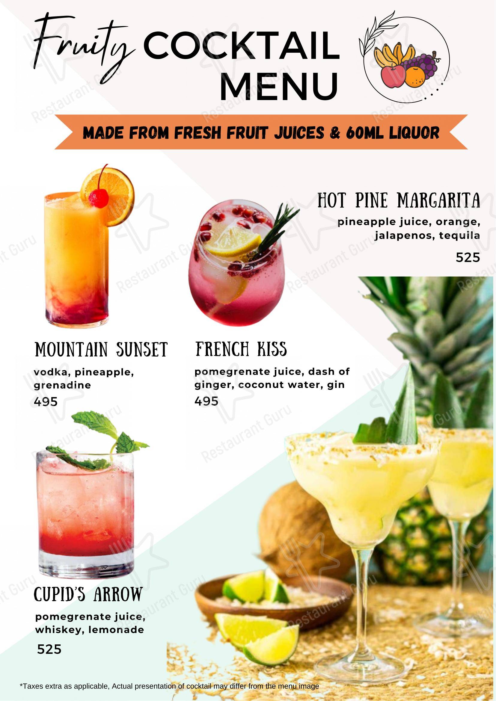 Cafe Simla Times : Cafe, Biergarten & Bar on the Mall Road Shimla ( Awarded Most Instagrammable Cafe of Himachal) in Shimla - Menu