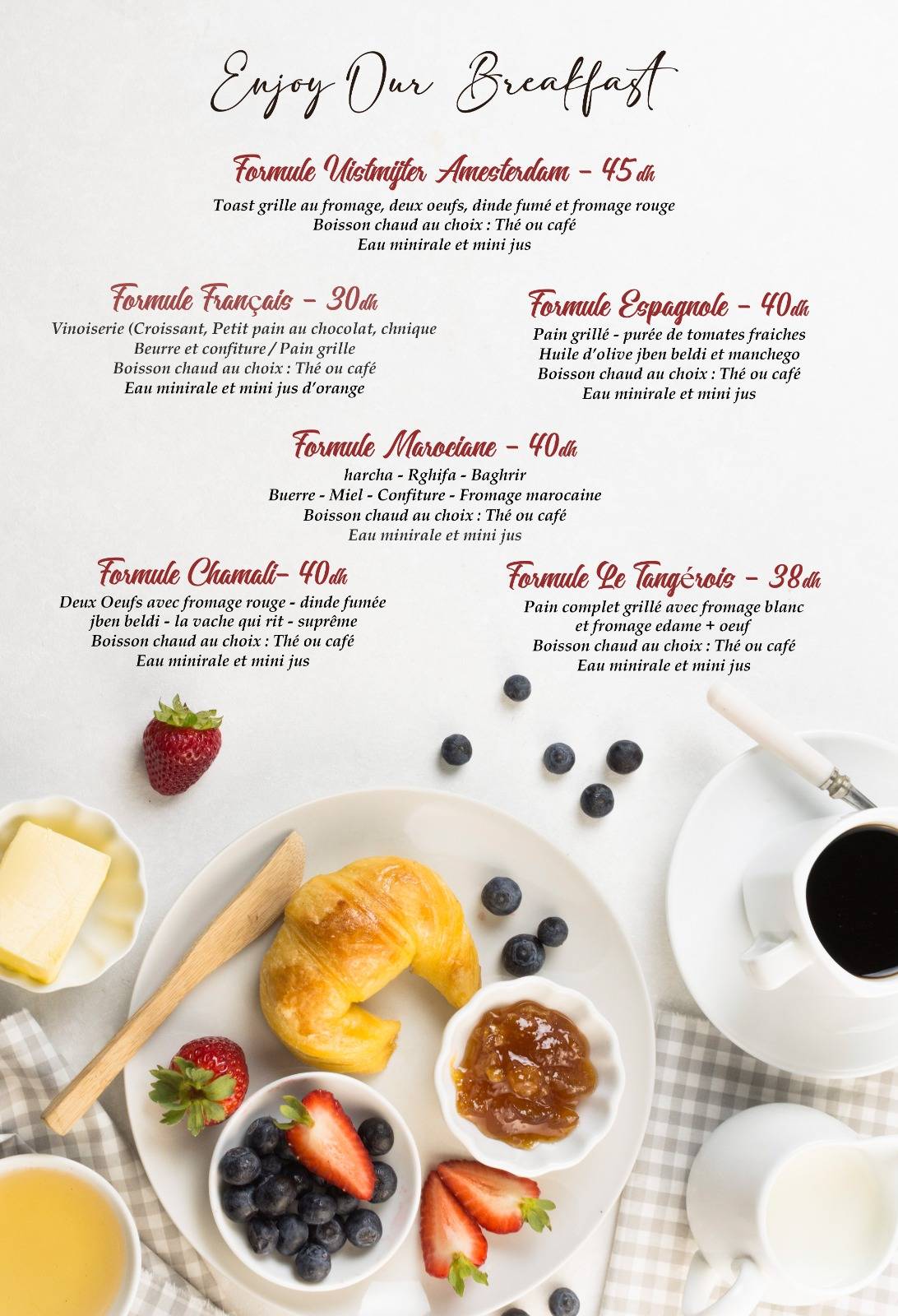 Menu de Café Snack Troya Castillejos