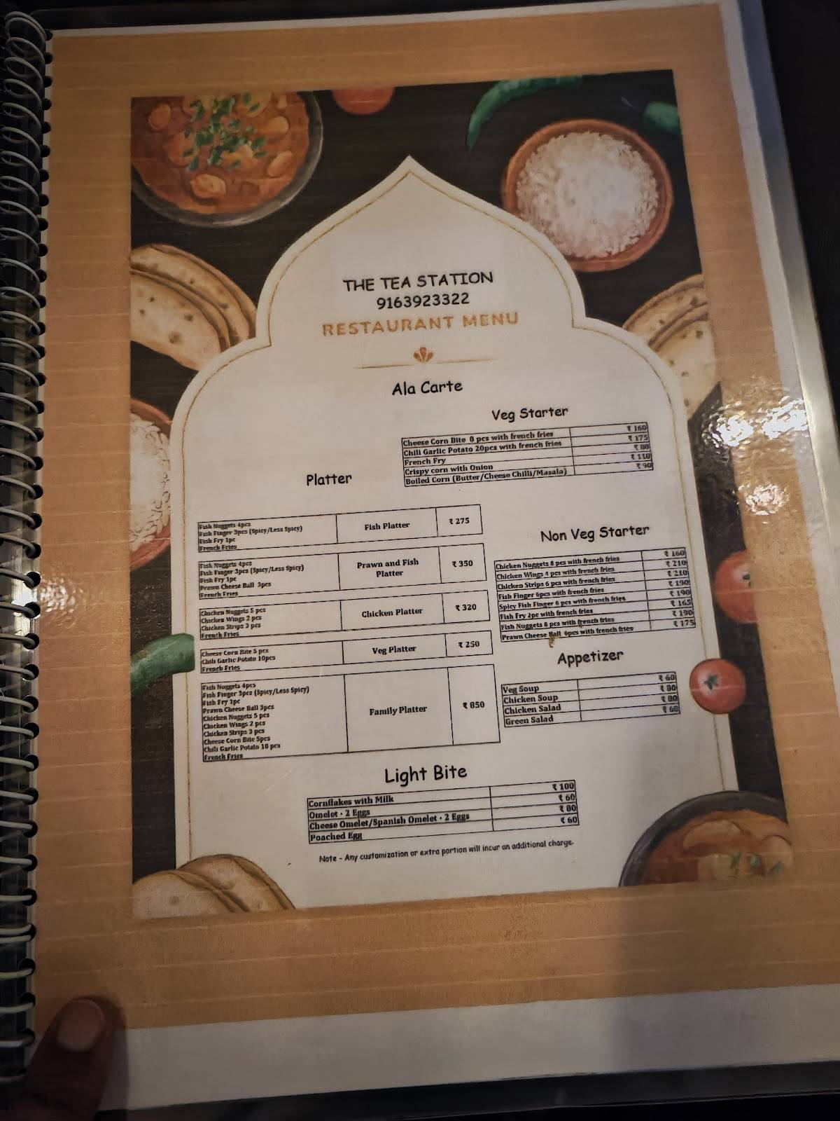 THE TEA STATION menu