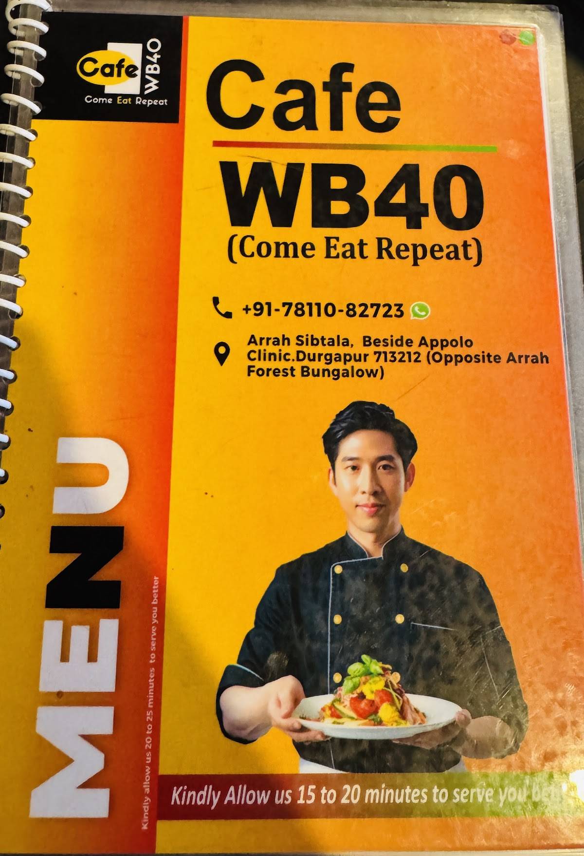 Cafe WB-40 menu