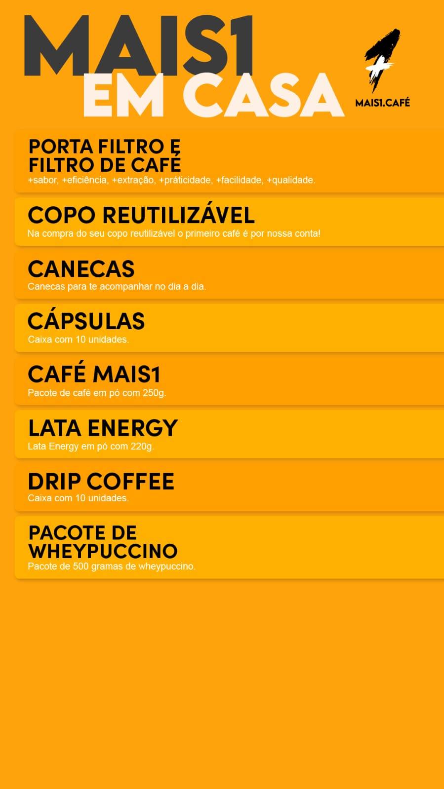 Cafeteria Mais1.Café - Maringá cardápio