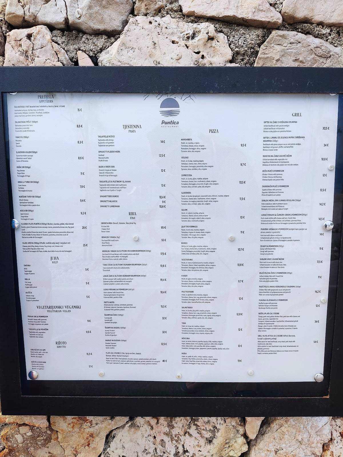 Menu di Caffe Bar Puntica 