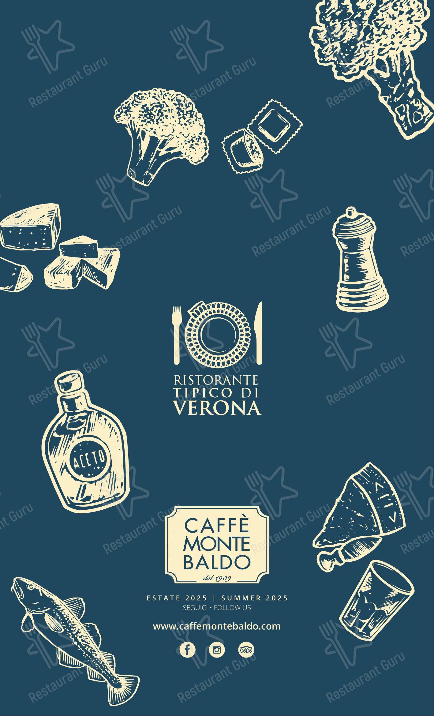 Menu per Caffè Monte Baldo in Verona